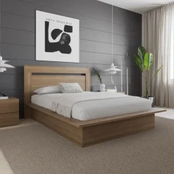 Nexera Queen Headboard - Brown Oak Hot