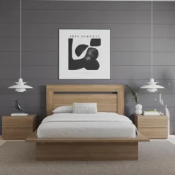 Nexera Queen Headboard - Brown Oak Hot