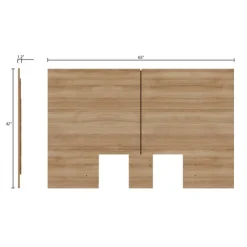 Nexera Queen Headboard - Brown Oak