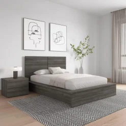 Nexera Queen Headboard - Grey Oak New