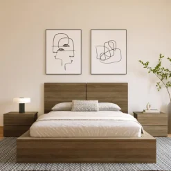 Nexera Queen Headboard - Brown Oak New
