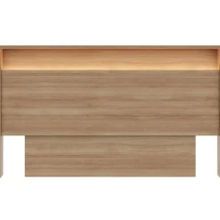 Nexera Queen Headboard with Integrated Lighting - Brown Oak Sale