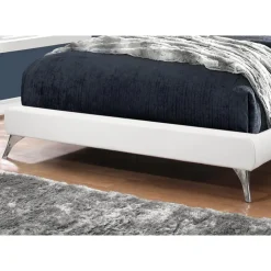 Monarch Queen Leather-Look Bed with Headboard (60