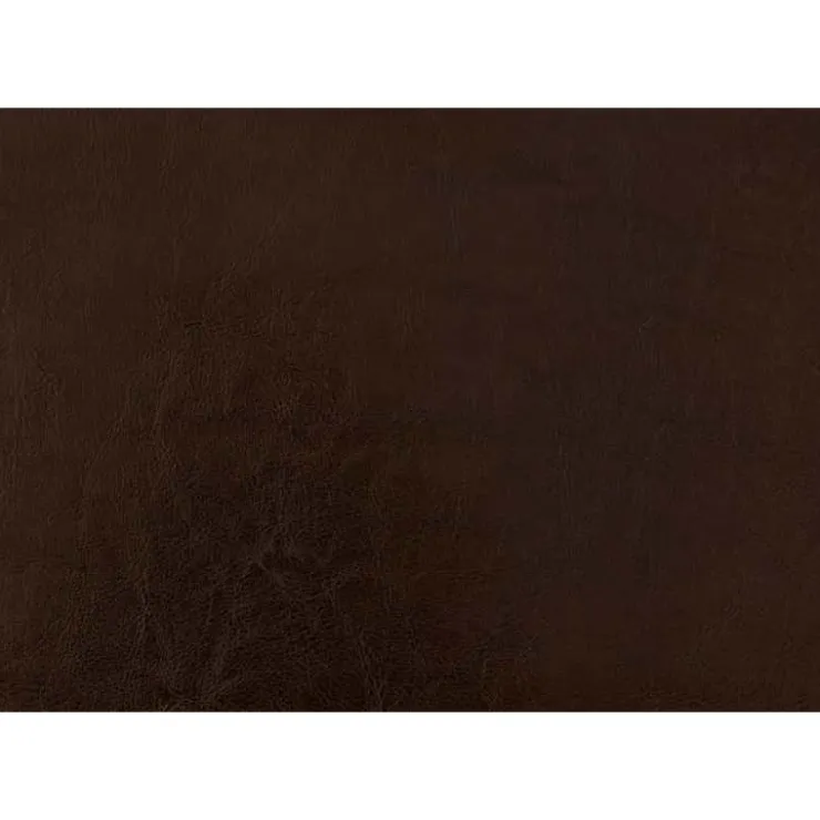 Monarch Queen Leather-Look Bed with Headboard (60") - Brown Hot
