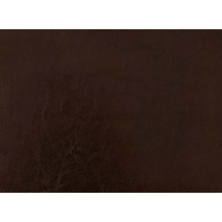Monarch Queen Leather-Look Bed with Headboard (60") - Brown Clearance