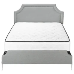 Monarch Queen Linen Bed with Headboard (60