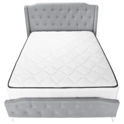 Monarch Queen Linen Bed with Headboard (60