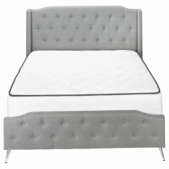 Monarch Queen Linen Bed with Headboard (60