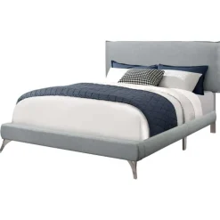 Monarch Queen Linen Bed with Headboard (60
