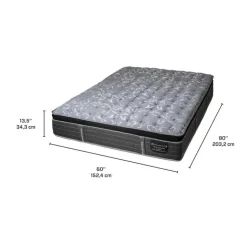Dreamstar Queen Medium-Firm Mattress with Pocket Coils - 60" Grey Hot