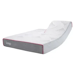 LOOP Queen Medium-Firm Split-Head Memory FoamMattress-in-a-Box - 60" Pink & white Hot
