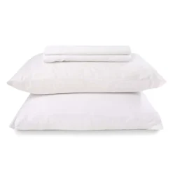 Queen Microfibre Bed Sheet Set - White Online