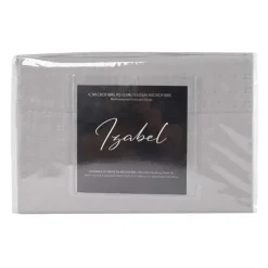 Queen Microfibre Bed Sheet Set - Cement Grey Hot