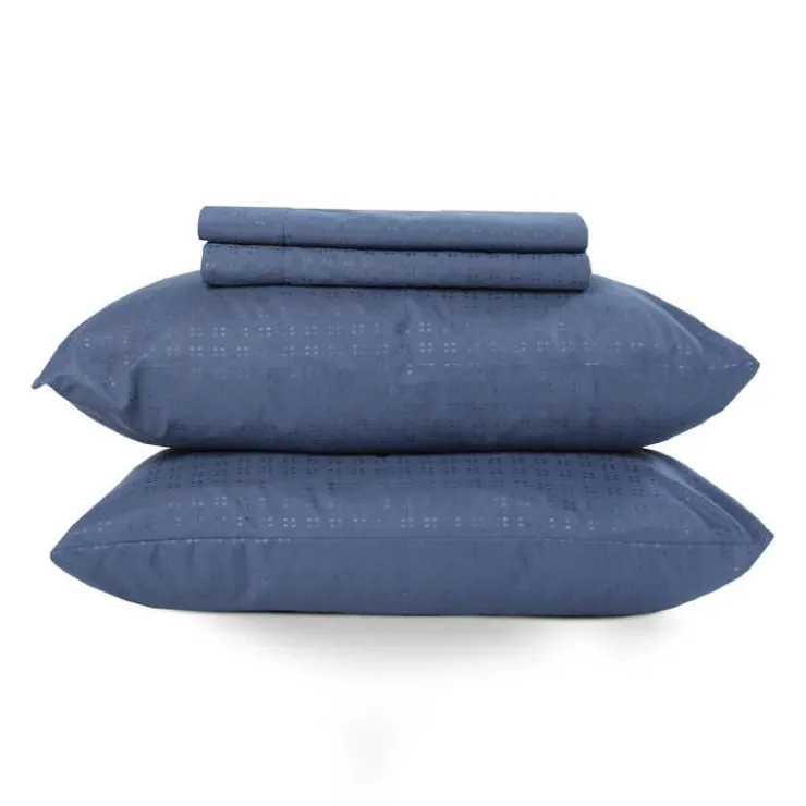 Queen Microfibre Bed Sheet Set - Blue Blue Moon New