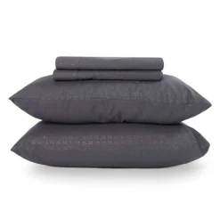 Queen Microfibre Bed Sheet Set - Charcoal Grey Sale
