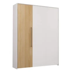 Queen Murphy Bed - White & Natural Hot