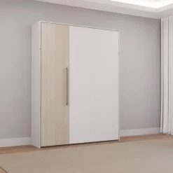 Queen Murphy Bed - White & Grey Best