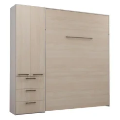 Queen Murphy Bed with Storage Unit - Grey Discount