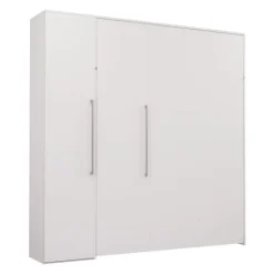 Queen Murphy Bed with Storage Unit - White Sale