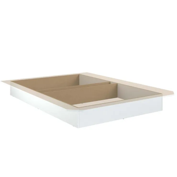SUA-V Queen Platform Bed (60") White