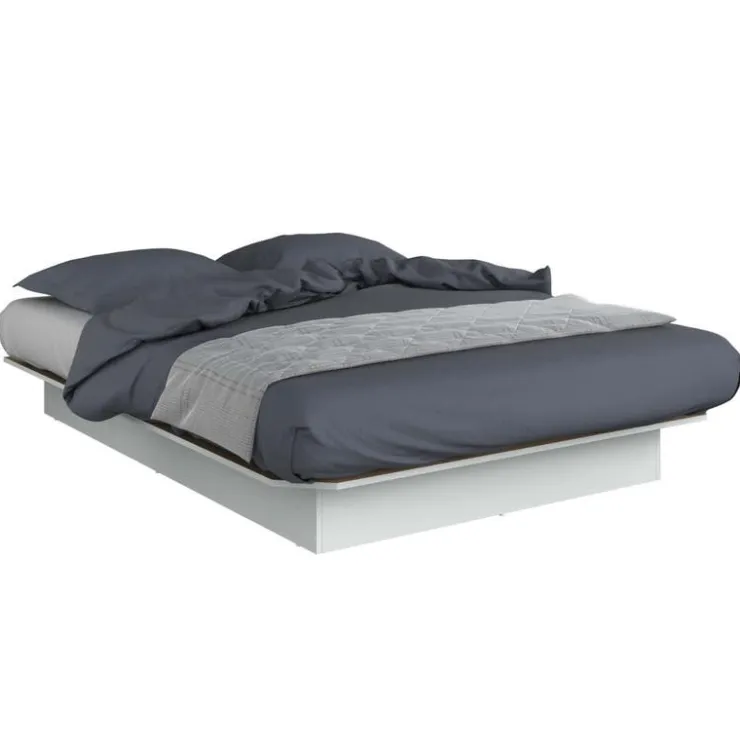 SUA-V Queen Platform Bed (60") White