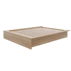Nexera Queen Platform Bed (60") - Brown Oak Clearance
