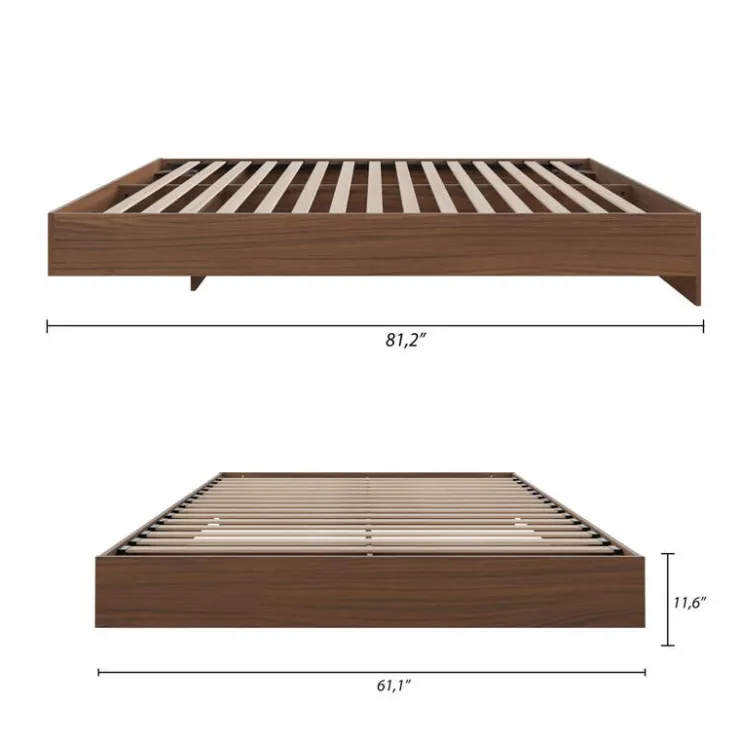Nexera Queen Platform Bed (60'') - Brown Best