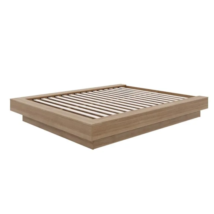 Nexera Queen Platform Bed (60") - Brown Oak Best