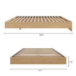 Nexera Queen Platform Bed (60'') - Beige New