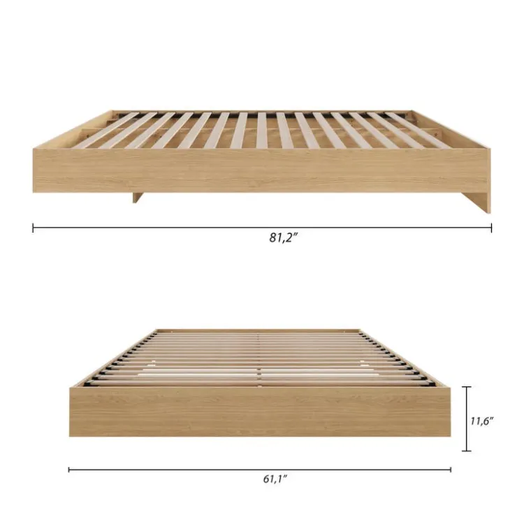Nexera Queen Platform Bed (60'') - Beige New