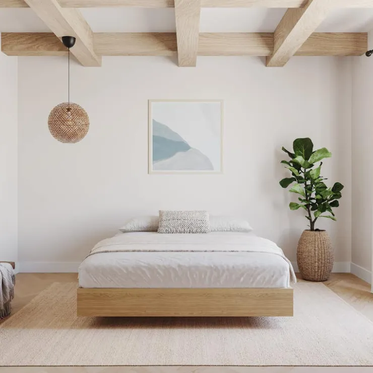 Nexera Queen Platform Bed (60'') - Beige New