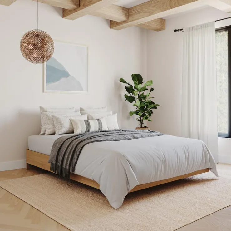 Nexera Queen Platform Bed (60'') - Beige New