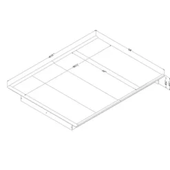 Meubles South Shore Queen Platform Bed (60'') - South Shore GRAY OAK Best