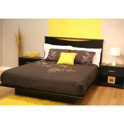 Meubles South Shore Queen Platform Bed (60'') - South Shore PURE BLACK Online