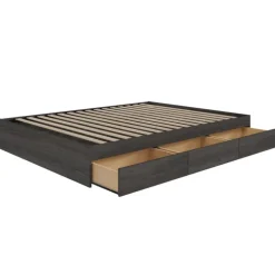 Nexera Queen Platform Bed with 3-Drawer Storage (60