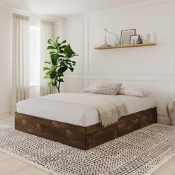Nexera Queen Platform Bed with 3-Drawer Storage (60