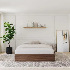 Nexera Queen Platform Bed with 3-Drawer Storage (60
