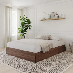 Nexera Queen Platform Bed with 3-Drawer Storage (60