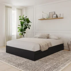 Nexera Queen Platform Bed with 3-Drawer Storage (60