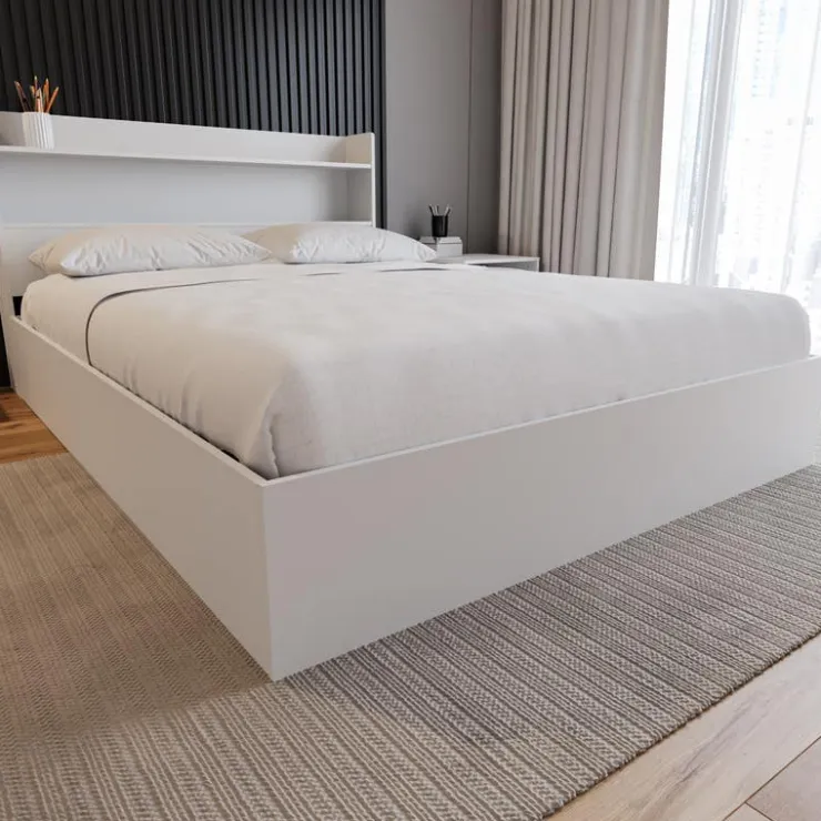 Nexera Queen Platform Bed with 2-Drawer Storage (60") - White Best