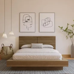 Nexera Queen Platform Bed with Headboard (60