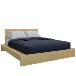 SUA-V Queen Platform Bed with Headboard (60") Natural Online