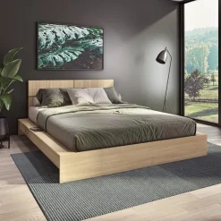 SUA-V Queen Platform Bed with Headboard (60