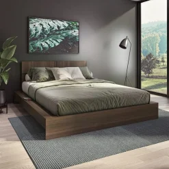 SUA-V Queen Platform Bed with Headboard (60
