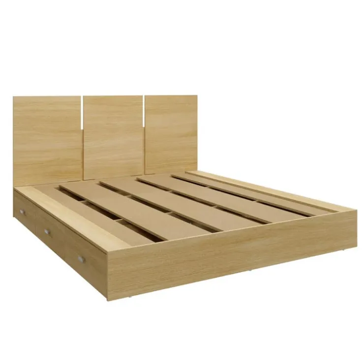 SUA-V Queen Platform Bed with Headboard (60") Natural Sale