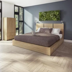 SUA-V Queen Platform Bed with Headboard (60