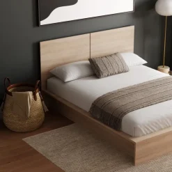 Nexera Queen Platform Bed with Headboard (60