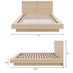 Nexera Queen Platform Bed with Headboard (60