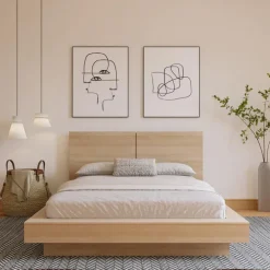 Nexera Queen Platform Bed with Headboard (60
