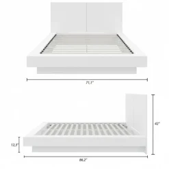 Nexera Queen Platform Bed with Headboard (60